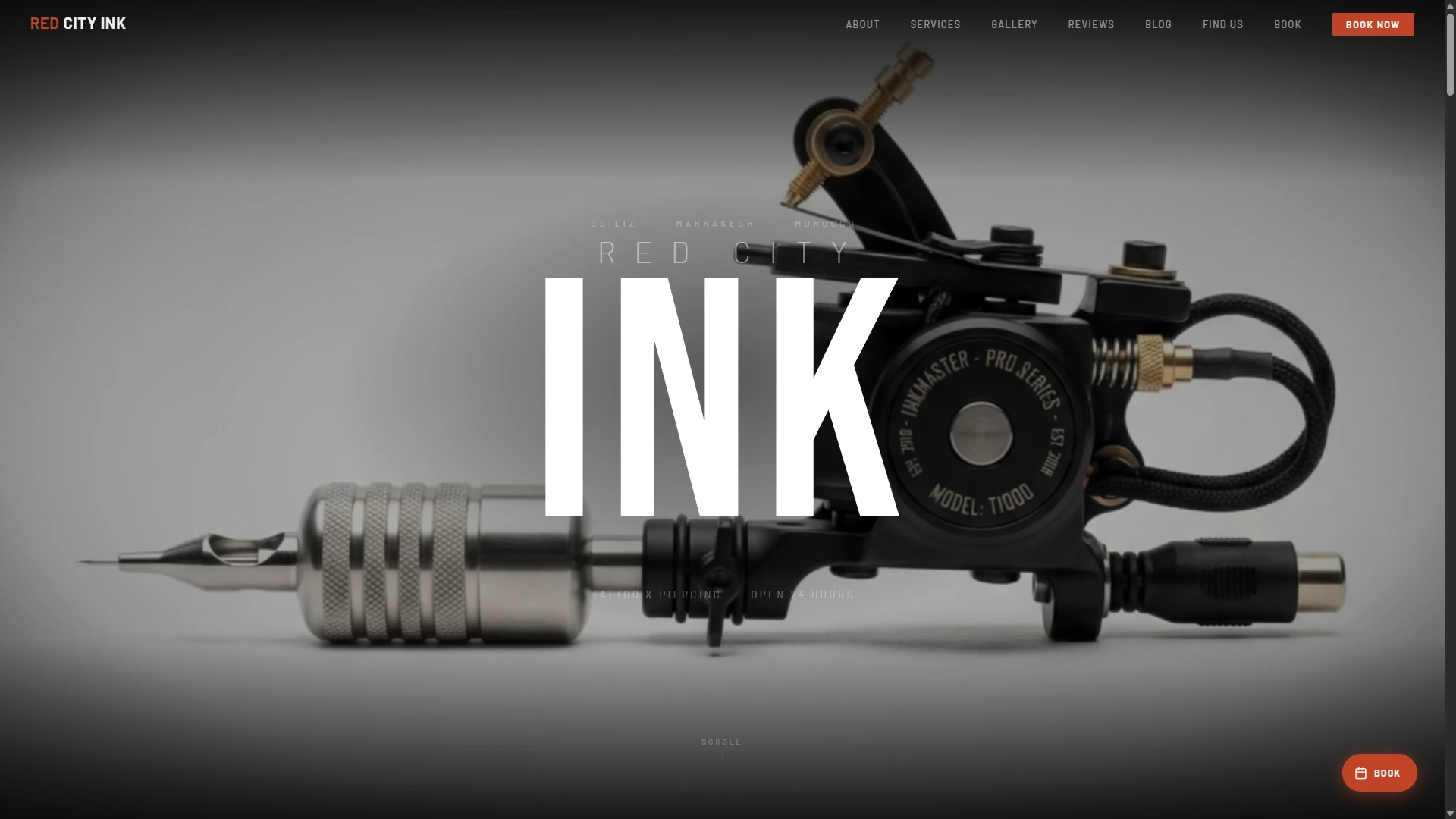 Red City Ink, website by Icarvs Studio: tattoo studio site with booking, guéliz